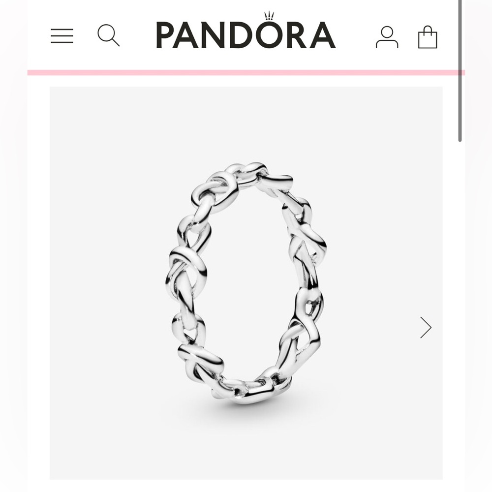 Pandora - knotted hearts ring